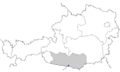 Position of Finkenstein within Carinthia (grey) and Austria