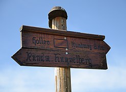 Footpath sign in Gresgen