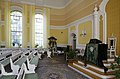 Interior of Unitas fratrum church in Zelezny Brod