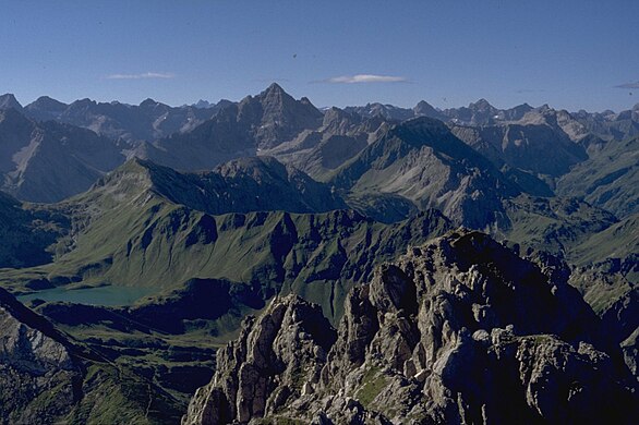 Allgäuer Alpen mit Hochvogel (vom Rauhhorn)