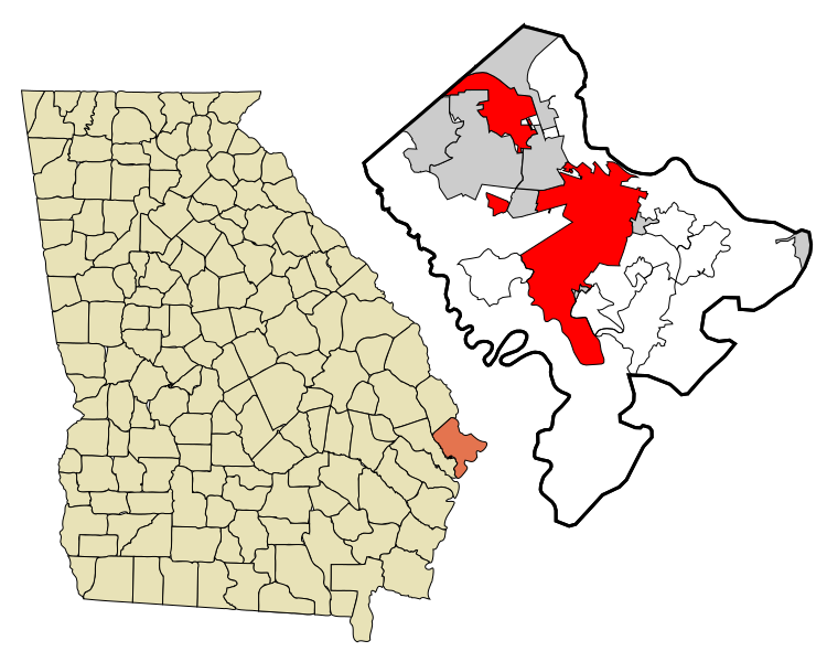 File:Chatham County Georgia Incorporated and Unincorporated areas Savannah Highlighted.svg