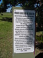 Informative plaque at Rosario, Argentina.