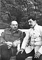 Lenin and Joseph Stalin 1922 in Gorki, Russia.