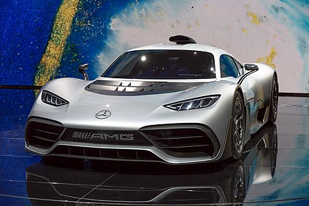front view of the Mercedes-AMG Project ONE concept at the world premiere in Frankfurt/Main