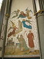 Laurentiuskirche, Erhebung des Hl. Martin in den Himmel, rechts der Trierer Dom, daneben Hl. Severin.