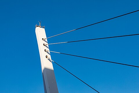 Detail (suspension) of the Clocktower Bridge, Waterfront, Cape Town, Western Cape, South Africa