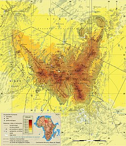 map with location in Tibesti mountains