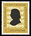 FRG (Germany West), 1956, stamp with paper cut for 100th day of death