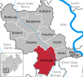 Lage der Stadt Erftstadt im Rhein-Erft-Kreis