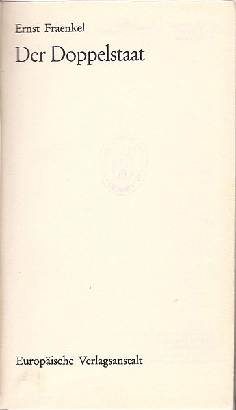 File:Titelblatt Doppelstaat 1974 Ernst Fraenkel.jpg