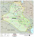 Map of Iraq with more cities.