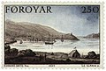 FR 106: Stanley expedition 1789. View over Tórshavn, which had 700 inhabitants that time. Stamp of 1985.