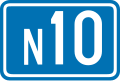 Highway shield of Belgian highway N10