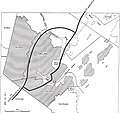 City map from the 1955 "Yellow Book" of Interstate Highway System plans