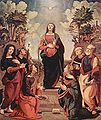 Deutsch: Unbefleckte Empfängnis, Szene: Maria und Heilige von Piero di Cosimo, c. 1505