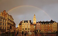 Arc en ciel sur la Grand Place de Lille