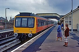 107444 in Strathclyde livery at Prestwick