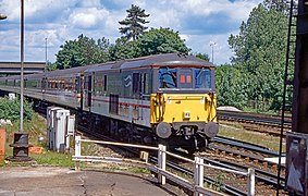 73213 University of Kent at Canterbury on Gatwick Express duties in 1998