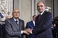 Enrico Letta with Italian President Giorgio Napolitano