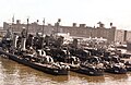 View of U.S. Destroyers EDISON, SCHROEDER, SPENCE, and FOOTE at Norfolk, Spring 1943.