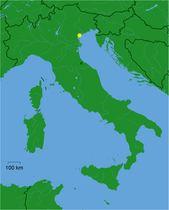 Venezia position in Italy