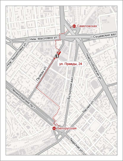 Карта проезда в центральный офис группы «Эксперт»