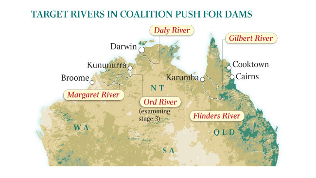 rivers coalition dam map