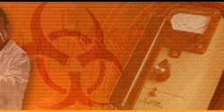 EHS Banner collage (biohazard symbol, geiger counter)