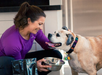 Misty May-Treanor and her boxer, Gruden.