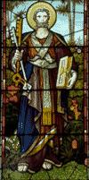 Peter the Apostle, Saint: stained-glass window, St. Mary’s Church, Bury St. Edmunds, England [Credit: &#x00a9; Ronald Sheridan/Ancient Art &#x0026; Architecture Collection]