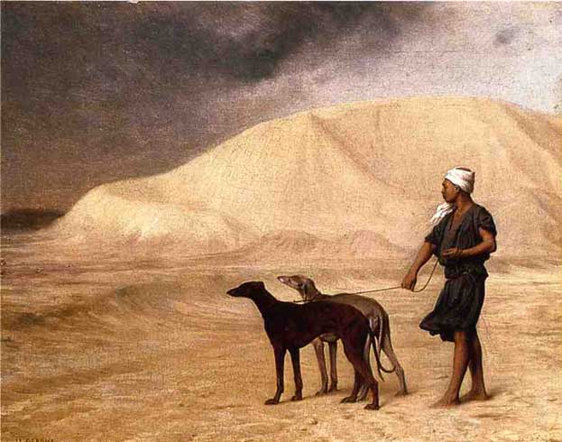Жан-Леон Жером. Собаки в пустыне.