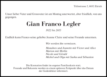 Zur Gedenkseite von Gian Franco