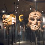 Fritschi- und Fritschene-Masken der Luzerner Zunft zu Safran – erstmals für eine breite Öffentlichkeit zu sehen.