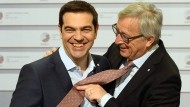 Optimismus in Riga: Griechenlands Ministerpräsident Alexis Tsipras (links) und EU-Kommissionspräsident Jean-Claude Juncker