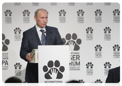 Vladimir Putin at the International Tiger Conservation Forum