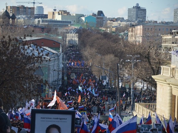 Акция памяти Немцова в Москве 27 февраля 2016 года