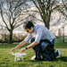Prashant Rao with his DJI Phantom 3 drone in Battersea Park in London.