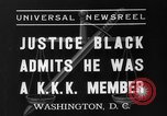 Image of Hugo Black admits KKK membership Washington DC USA, 1937, second 2 stock footage video 65675051613