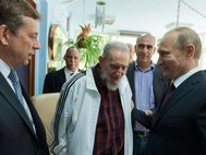 Владимир Путин и Фидель Кастро