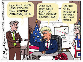 Sad Trump Poll Cartoon