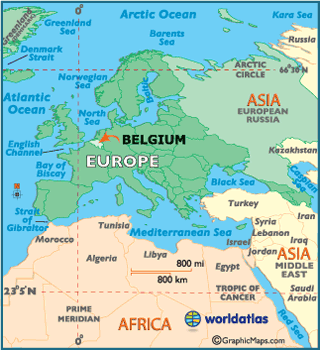 Locator Map of Belgium
