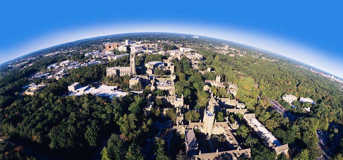Duke University from above. Photo by Duke Photography
