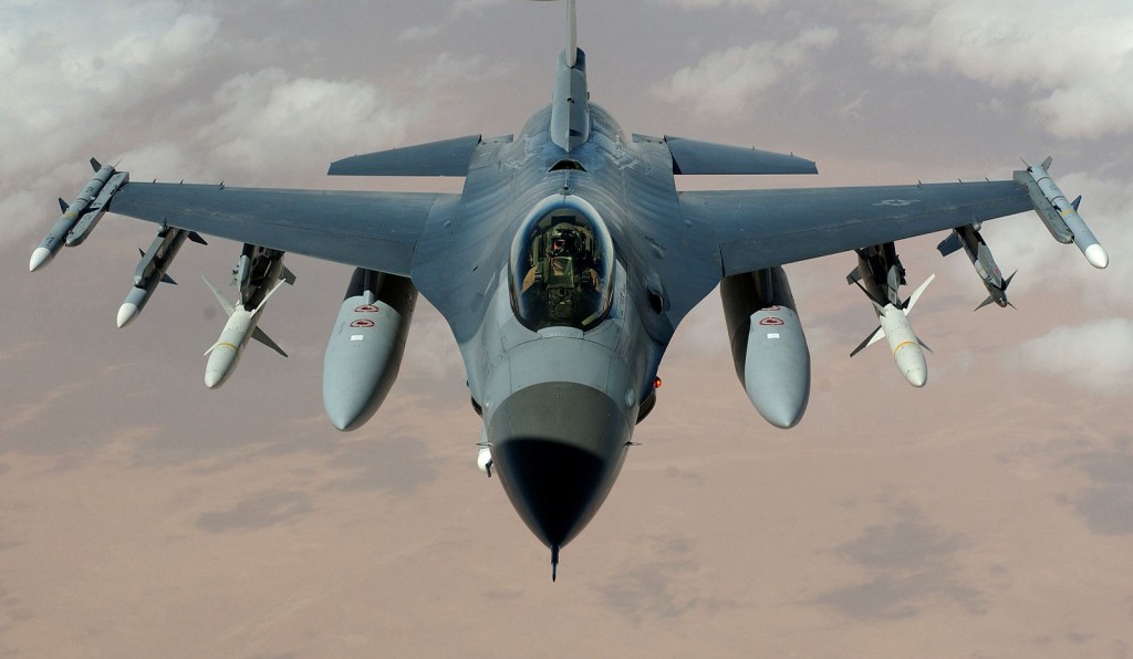 The F-16 aircraft is a coveted fighter jet. 