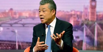 China's ambassador to Britain Liu Xiaoming appears on BBC TV's The Andrew Marr Show in London on Sunday. Photo: BBC Handout via Reuters