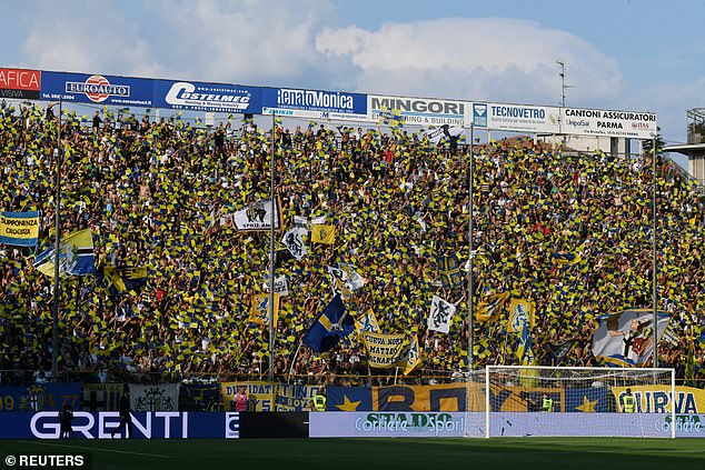 The Parma fans gave their side an excellent reception for the first match of the Serie A season