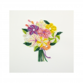  Square Floral Bouquet Note Card
