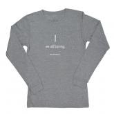  Michelangelo Long Sleeve Quote T-Shirt, Gray