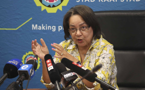 FILE: Cape Town Mayor, Patricia de Lille addresses the media at a briefing regarding the drought in Cape Town. Picture: Cindy Archillies/EWN
