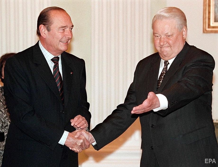 Жак Ширак и Борис Ельцин, май 1999 года. Фото: EPA