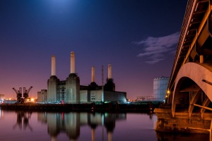 Looking across the River Thames from Chelsea to Battersea Power Station.